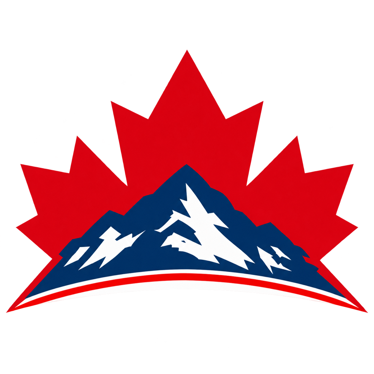 Canada Beyond Division red maple leaf and blue mountain logo